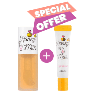 1+1 Honey & Milk Lip Oil and Scrub COMBO